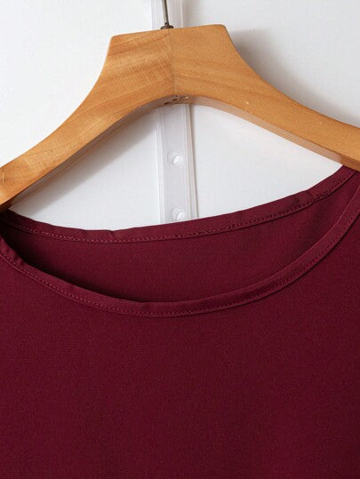 Rusticease مجموعة بنطلون واسع الساق مطبوع بالزهور ولباس علوي ذات رقبة دائرية وأكمام قصيرة باللون الواحد للمرأة، إطلالة صيفية مكونة من قطعتين