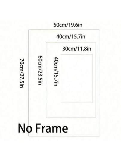 1 لوحة فنية على قماش لديكور الجدران مع تصميم تجريدي لركن المعيشة في المنزل بدون إطار قياس 50*70 سم (19.68*27.55 بوصة)
