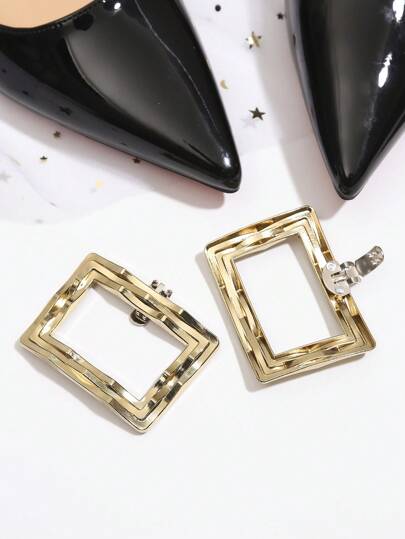 زوج واحد من إكسسوارات وأزرار معدنية أنيقة للأحذية قابلة للفصل والتثبيت، مناسبة للنساء لأحذية الكعب العالي والأحذية المسطحة والصنادل والأحذية الكاجوال