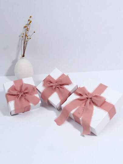 لفة واحدة من شريط الشيفون الوردي الغامق ذي الحواف المبهرة ،4*500 سم شريط هدايا ذو موحد اللون،ديكور باقات الزفاف،مستلزمات حرفية DIY،ديكور بطاقات الدعوة للزفاف،شريط تغليف هدايا عيد الميلاد،ديكور قصات الشرائط والعقد على الطراز الأنيق،مستلزمات الحفلات