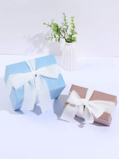 لفة واحدة من ريبون الشيفون الأبيض بحافة مبعثرة، 4*500سم شريط هدايا أحادي اللون، ديكور باقات الزفاف، لوازم حرف DIY، ديكور دعوات الزفاف، شريط تغليف هدايا عيد الميلاد، ديكورات شرائط وفيونكات على طراز INS، حفلات