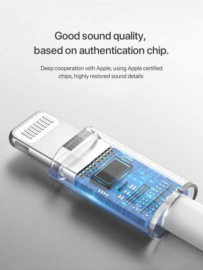 محول من Lightning إلى 3.5 مم لسماعات الرأس والصوت D8 المصادق عليه من MFI ، محول دونجل استريو ميكروفون Hi-Fi مع محول رقمي - تناظري يتوافق مع أجهزة 14 13 12 11 Pro Max/X XS Max XR/8 7 Plus و iPad