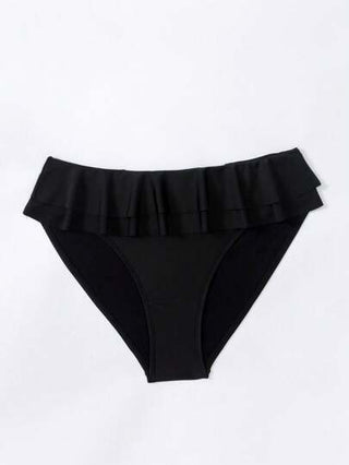 Swim Mod سيدات بحجم إضافي ملابس سباحة سفلية بتغطية للبطن باللون الأحادي المنحف