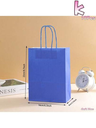 SHEIN 10 قطعة أكياس ورقية كرافت بمقاس 6.3*8.7*3.1 بوصة - حل تغليف أنيق، لف الهدايا، تسوق إعادة الاستخدام، ديكور الحفلات، حقيبة مشروعات الحرف اليدوية - مناسبة للأعمال الصغيرة، الهدايا المخبوزة، أعراس الزفاف، عيد الأم، التخرج، عيد الفصح، حفلات، عيد الحب