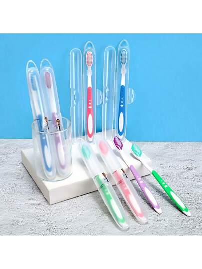 4 قطع/مجموعة من فرش الأسنان الصحية عالية الجودة للمنزل، مضادة للبكتيريا، تأتي في عبوات فردية