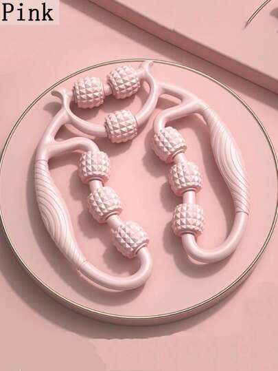 جهاز مدلك الساق، رولر الساق مع 9 عجلات تدليك لإنحت الجسم وتخفيف الساق وتخفيف التوتر العضلي ،اكسسوارات صالة الألعاب الرياضية قطعة واحدة