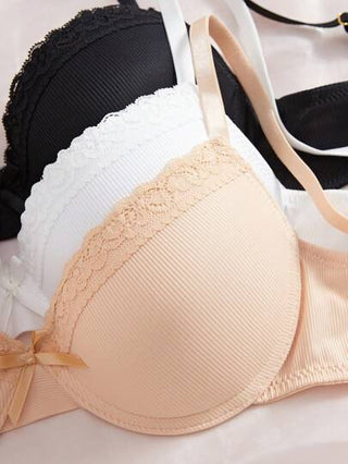 Shein Underwear&Sleepwear Basics مجموعة 3 قطع من حمالات الصدر البسيطة والكاجوال للنساء، حمالة صدر بسلك داعم