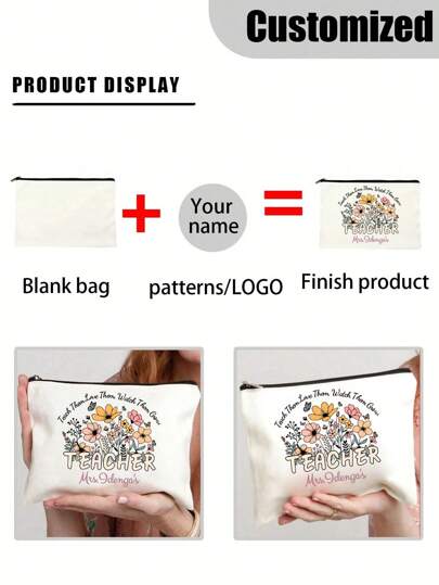 مجموعة بقاء المعلم المخصصة باسم شخصي، هدية للمعلم، هدية نهاية العام للمعلم، تقدير المعلم، كيس أقلام، حقيبة مكياج شخصية، هدية مدرسية، حقيبة تخزين قرطاسية، حقيبة مكياج للسفر، حقيبة أقلام، هدية حفل عروس البكالوريوس، ضروريات السفر للنساء