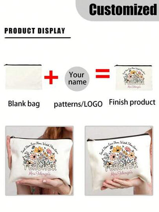 مجموعة بقاء المعلم المخصصة باسم شخصي، هدية للمعلم، هدية نهاية العام للمعلم، تقدير المعلم، كيس أقلام، حقيبة مكياج شخصية، هدية مدرسية، حقيبة تخزين قرطاسية، حقيبة مكياج للسفر، حقيبة أقلام، هدية حفل عروس البكالوريوس، ضروريات السفر للنساء