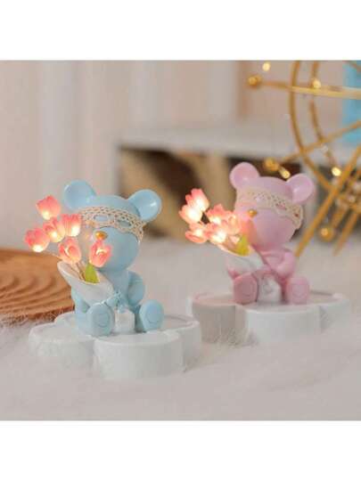 قطعة واحدة نحت ضوء ليلي بتصميم الزهرة التوليب ديكور منزلي، حداثي بسيط، ديكور غرفة المعيشة، هدية عيد ميلاد إبداعية مميزة