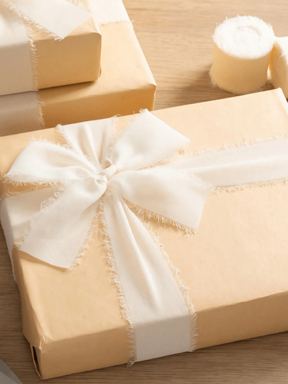 1 لفة من شريط الشيفون البيج الأبيض ذو الحواف المزررة، 4*500 سم شريط لتغليف الهدايا بلون أحادي، ديكور أعراس الحواف الزهرية ، لوازم الحرف اليدوية ، ديكور كروت الدعوة الزفاف، شريط لتغليف هدايا عيد الميلاد، ديكور وعقد نمط INS