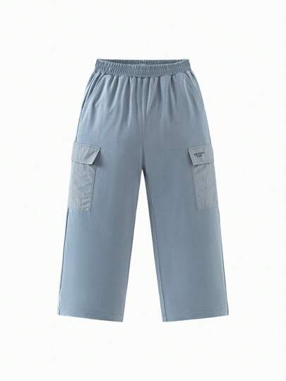 mini bala بنطلونات أطفال صيفية مضادة للبكتيريا قابلة للتعديل للأولاد والبنات، بنطلونات طويلة لروضة الأطفال