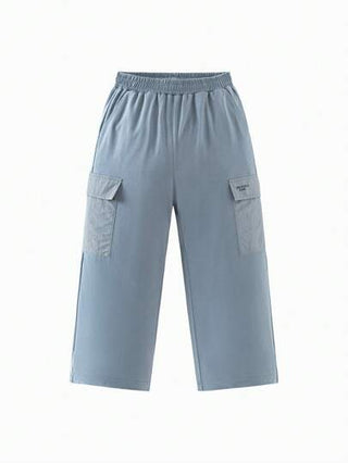 mini bala بنطلونات أطفال صيفية مضادة للبكتيريا قابلة للتعديل للأولاد والبنات، بنطلونات طويلة لروضة الأطفال