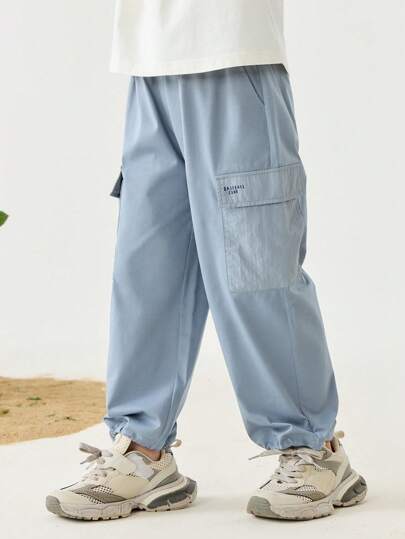 mini bala بنطلونات أطفال صيفية مضادة للبكتيريا قابلة للتعديل للأولاد والبنات، بنطلونات طويلة لروضة الأطفال