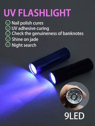 مجفف أظافر جل صغير محمول بضوء LED UV، مصباح تثبيت جل أظافر مهني للأصابع والأصابع الصغيرة للصالون أو الاستخدام المنزلي DIY