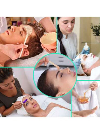 عيدان شمع صغيرة إزالة الشعر بالشمع الصلب للوجه والساقين والحواجب، للاستخدام في الصالون والمنزل، عيدان خشبية للشمع