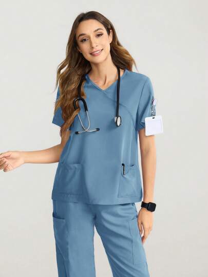 TaskEZ بلوزات تنظيف، بلوزات رياضية كاجوال عصرية للنساء، ملابس عمل للسيدات، بلوزات صيفية متعددة الاستخدامات للسيدات، قمصان شاطئ صيفية للنساء