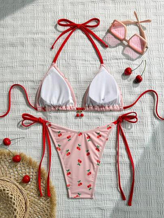 طقم تانكيني حريمي Swim Mod بدلة السباحة تانكيني ذات طبعة كرز