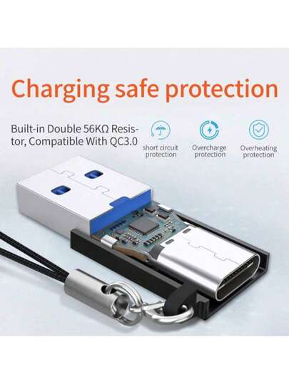 1-2 محول نوع C إلى USB A ، محول أنثى USB A 3.0 ذكر نوع C متوافق مع كمبيوتر لاب توب آبل برو/ آير و آي باد و آي ماك، لوحة المفاتيح، الماوس، الطابعة، محرك الأقراص الصلبة، المحور وغيرها من الأجهزة من نوع C