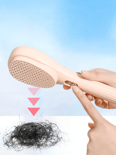 مشط سحري قابل للتمديد مع شعيرات السيليكون المضادة للكهرباء الساكنة لتدليك الرأس وإضافة الحجم، تصميم محمول للتنظيف أثناء التنقل، أداة توابع الشعر البسيطة للاستخدام اليومي قطعة واحدة