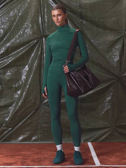 Musera Sport جاكيت مضغوط بسحاب بأكمام طويلة ، موسيرا رياضي نشط للتمرين ، تنس البادل والريكيتبول والبكل بول