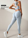 Seamluxe SHEIN Sport طقم رياضي نسائي مكون من سترة كاميسول ناعمة غير لامعة وبنطلون رياضي متناسق، طقم تمارين للنساء، طقم بنطلونات رياضية للنساء