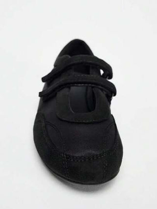 أحذية ماري جين الجلدية الحمراء القديمة المتعددة الاستخدامات بنعل مسطح للنساء، ذات أصابع مستديرة، أحذية كاجوال جديدة لموسم الربيع 2025