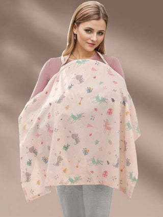 قطعة واحدة من غطاء حماية الرضاعة الطبيعية، مانع للضوء، ملابس رضاعة للخارج بغطاء 360 درجة بطبقة من الشبكة، أغطية رضاعة طبيعية خصوصية قابلة للتهوية مع فتحة رقبة مقوسة، وسادة أمومة متعددة الاستخدامات للرضاعة الطبيعية للمواليد الجدد