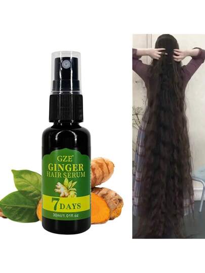 سيروم شعر الزنجبيل GZE لترطيب ووتقوية الشعر خلال 7 أيام للرجال والنساء