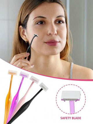 مجموعة 70/ 24/ 12/ 6 قطعة من أداوات تهذيب الحواجب والحلاقة متعددة الألوان، ماكينة حلاقة وتشذيب الحواجب الآمنة، أداة تقشير، أداة إزالة شعر الجسم، مجموعة شفرة حلاقة الوجه والحواجب ذات المقبض الطويل والغطاء الواقي، أدوات تشكيل الحواجب للنساء مناسبة...