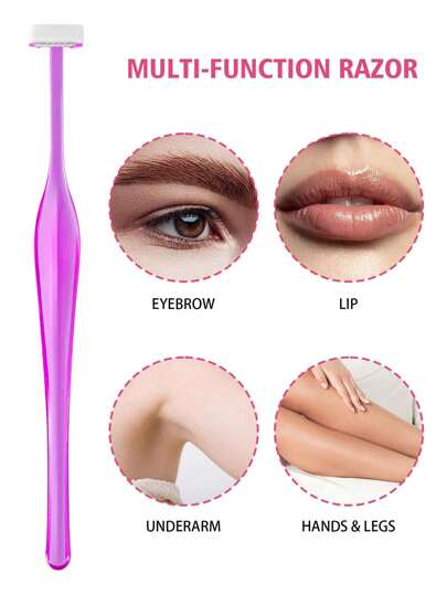 مجموعة 70/ 24/ 12/ 6 قطعة من أداوات تهذيب الحواجب والحلاقة متعددة الألوان، ماكينة حلاقة وتشذيب الحواجب الآمنة، أداة تقشير، أداة إزالة شعر الجسم، مجموعة شفرة حلاقة الوجه والحواجب ذات المقبض الطويل والغطاء الواقي، أدوات تشكيل الحواجب للنساء مناسبة...