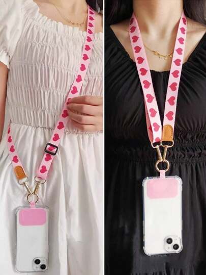بندقية النايلون الحاملة للهاتف المتنقل ، سير كتف معلق عالمي ، حبل رقبة أنيق بتصميم فراشة ، قلب الحب، هدية مانعة للفقد ، هدايا لأم، العائلة ،الأصدقاء ، عيد الميلاد ، المناسبات، زينة الهاتف، سلاسل الهاتف