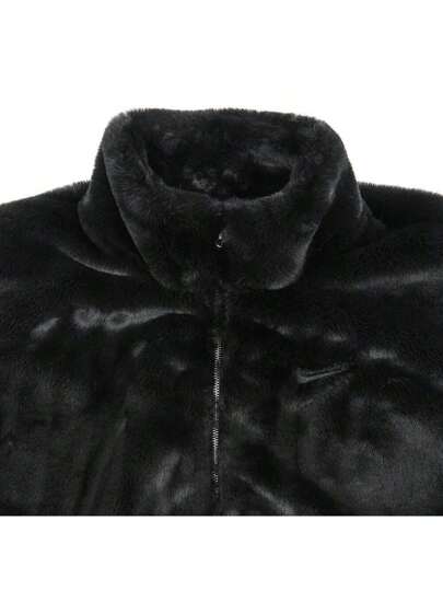 جاكيت نسائية 2025 NSW FUR JKT MIX ، معطف من الفرو الاصطناعي HV8464-010