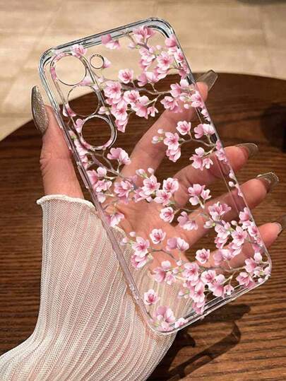 غطاء هاتف مطرز بالأزهار مرسوم بإطار شفاف بسيط أنيق مضاد للسقوط متوافق مع هواتف سامسونج جالاكسي S25/S25PLUS/S25Ultra/A16/A36/A26/A56/A50/A12/A32/A52/A72/A51/A21S/A13/A14/S24/S24PLUS/S24Ultra/S20/S23/S22/A53/S20FE/S21/، متوافق مع هواتف شاومي 11/12Pro/12/12X