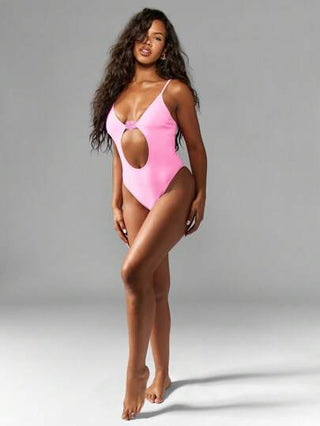 مايوه حريمي قطعة واحدة MISSGUIDED بذلة السباحة قطعة واحدة مقصوصة الخصر بتصميم مع أربطة قابلة للتعديل، بذلة سباحة للشاطئ والحمام في فصل الصيف