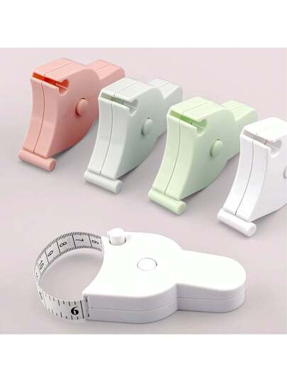 أدوات مكتبية ومدرسية شريط قياس جسم دقيق ، شريط قياس قابل للسحب بمثبت وزر ضغط للياقة البدنية والخياطة والحياكة ،150 سم / 60 بوصة