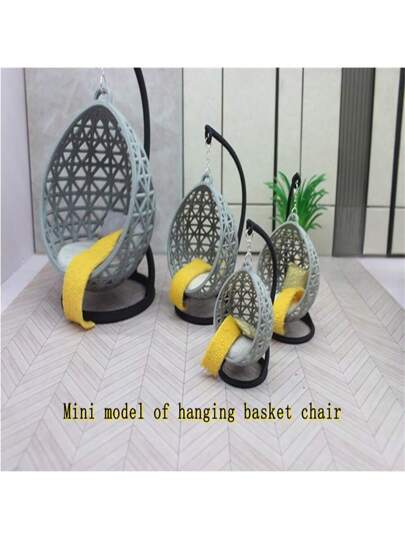 1:30/1:20/1:12 سلة معلقة ديكورية لبيت الدمية, أثاث مصغر سلة معلقة, خامات نموذج اللعب الرملي, كرسي معلق نموذجي, كنبة صغيرة مائلة, كنبة دودة مصغرة, كنبة سلة لبيت الدمية, أثاث بيت الدمية, أثاث للعب التظاهري