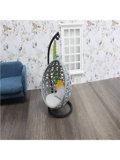 1:30/1:20/1:12 سلة معلقة ديكورية لبيت الدمية, أثاث مصغر سلة معلقة, خامات نموذج اللعب الرملي, كرسي معلق نموذجي, كنبة صغيرة مائلة, كنبة دودة مصغرة, كنبة سلة لبيت الدمية, أثاث بيت الدمية, أثاث للعب التظاهري