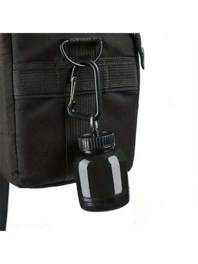 زجاجة بروتين محمولة صغيرة 200مل مزودة بحلقة مفاتيح، قمع صحي، صندوق دواء، كوب صغير للتخزين الرياضي الخارجي