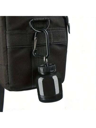 زجاجة بروتين محمولة صغيرة 200مل مزودة بحلقة مفاتيح، قمع صحي، صندوق دواء، كوب صغير للتخزين الرياضي الخارجي