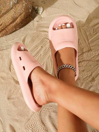 شبشب مريح للصيف للاستخدام على الشاطئ والمسبح، مقاوم للانزلاق وخفيف الوزن، صندل أنيق للاستخدام المنزلي