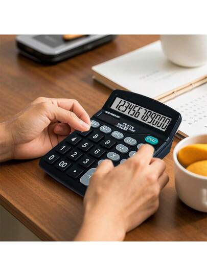 أدوات مكتبية ومدرسية آلة حاسبة ذات شاشة كبيرة 12 رقم لسطح المكتب، للاستخدام المكتبي/المحاسبي، لوازم مدرسية، عودة إلى المدرسة، قطعة واحدة