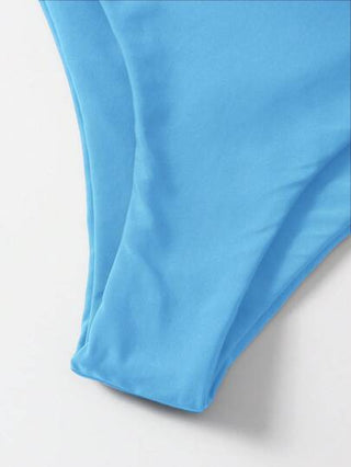 طقم تانكيني حريمي Swim Basics بكيني نسائي قطعتين بألوان سادة مكون من ملابس علوية خلايني رفيع وأسفل مثلث، بدون سلك دعم