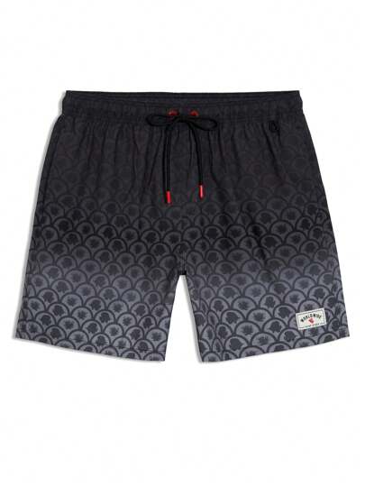 Manfinity VDAYZ شورت كاجوال شاطئي / للسباحة للرجال، مناسب للصيف، طبعة هاواي