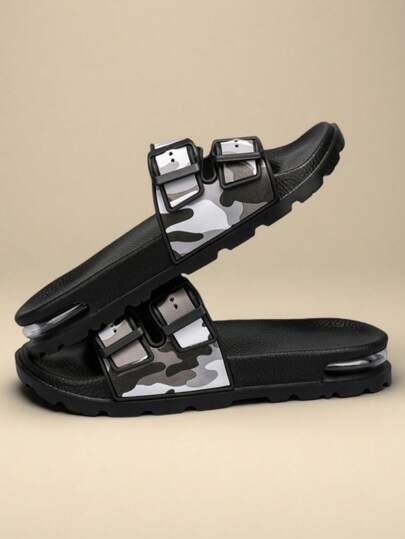 صنادل شبشب وسادية هوائية للرجال ، صنادل صيفية جديدة عصرية قابلة للإنزلاق ، محتشمة ومريحة ومتعددة الاستخدامات مانعة للانزلاق للخارج والشاطئ