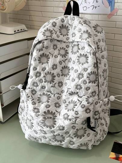 حقيبة ظهر لطيفة للفتيات المتعلمات مع حلقات شريطية منسقة، مناسبة للسفر والتسوق وتحمل الكمبيوتر والكتب الدراسية والملابس، سعة كبيرة