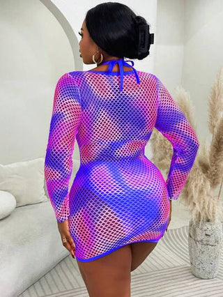 Slaydiva حمالة صدر بشكل بكيني من قماش الشبكة، مقاس كبير ، مثير للحفلات