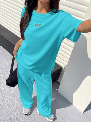 EZwear طقم (بلوزة وبنطلون) للنساء للارتداء اليومي