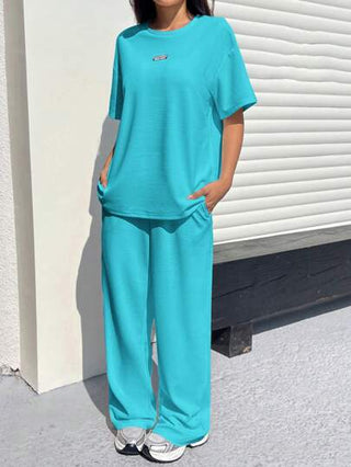 EZwear طقم (بلوزة وبنطلون) للنساء للارتداء اليومي