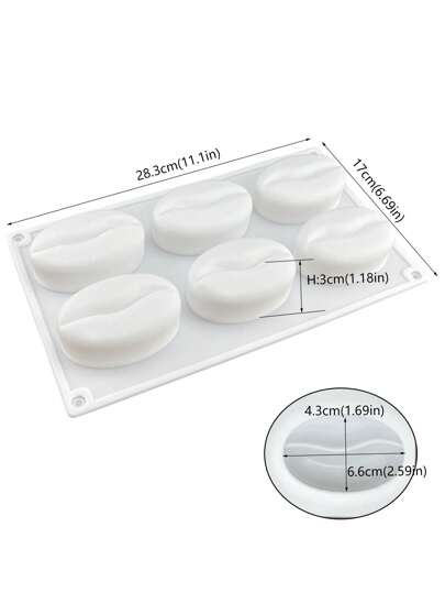 قالب كيك سيليكون بشكل حبة البن قطعة واحدة